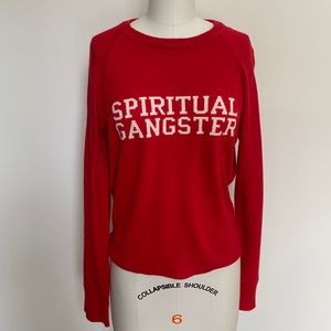 Spiritual Gangster Red Sweater Size M